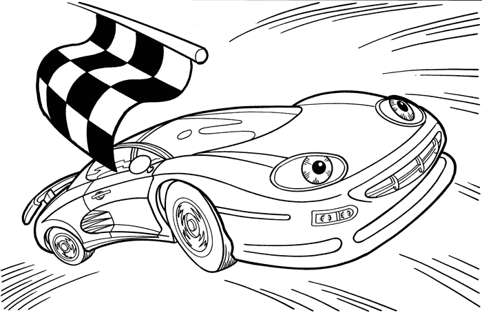 Cartoon Racing Car