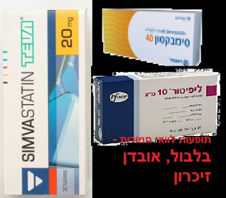 תרופות נגד כולסטרול - תופעות ללואי חמורות: בלבול, אובדן זיכרון