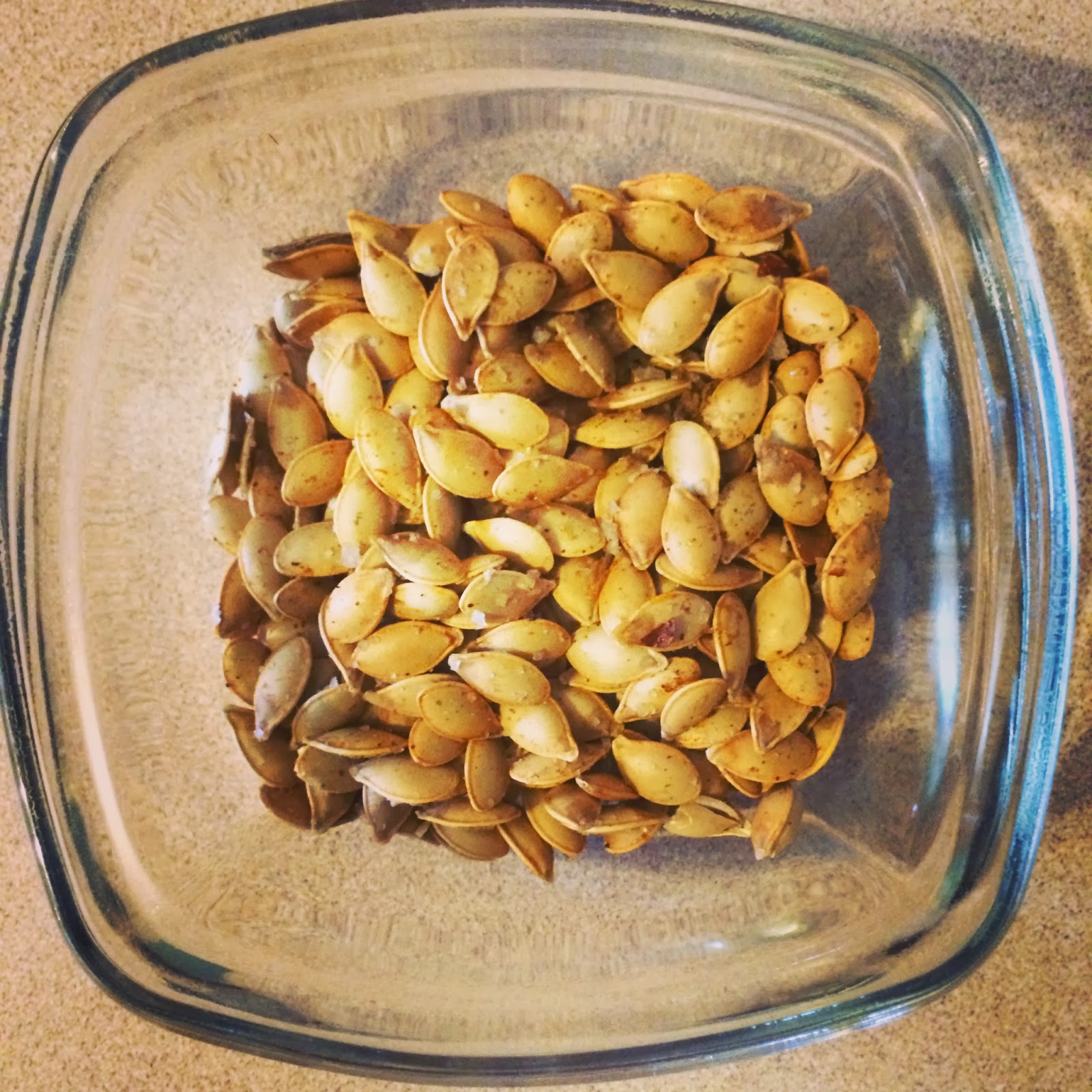 Little Cook in the Big City Spicy Roasted Acorn Squash Seeds