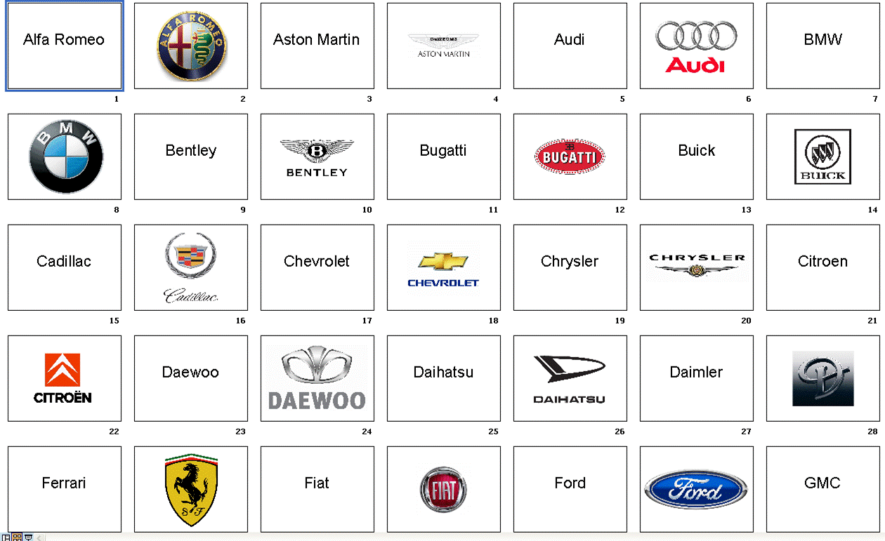 Auto Logos Images Auto Logos With Names