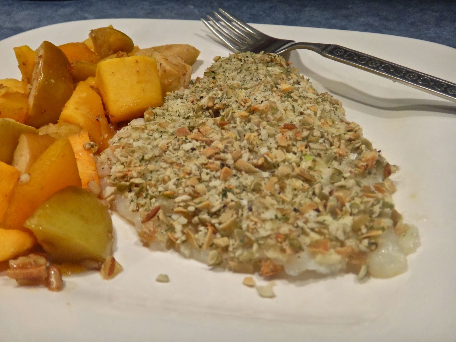Pumpkin Seed Encrusted Tilapia