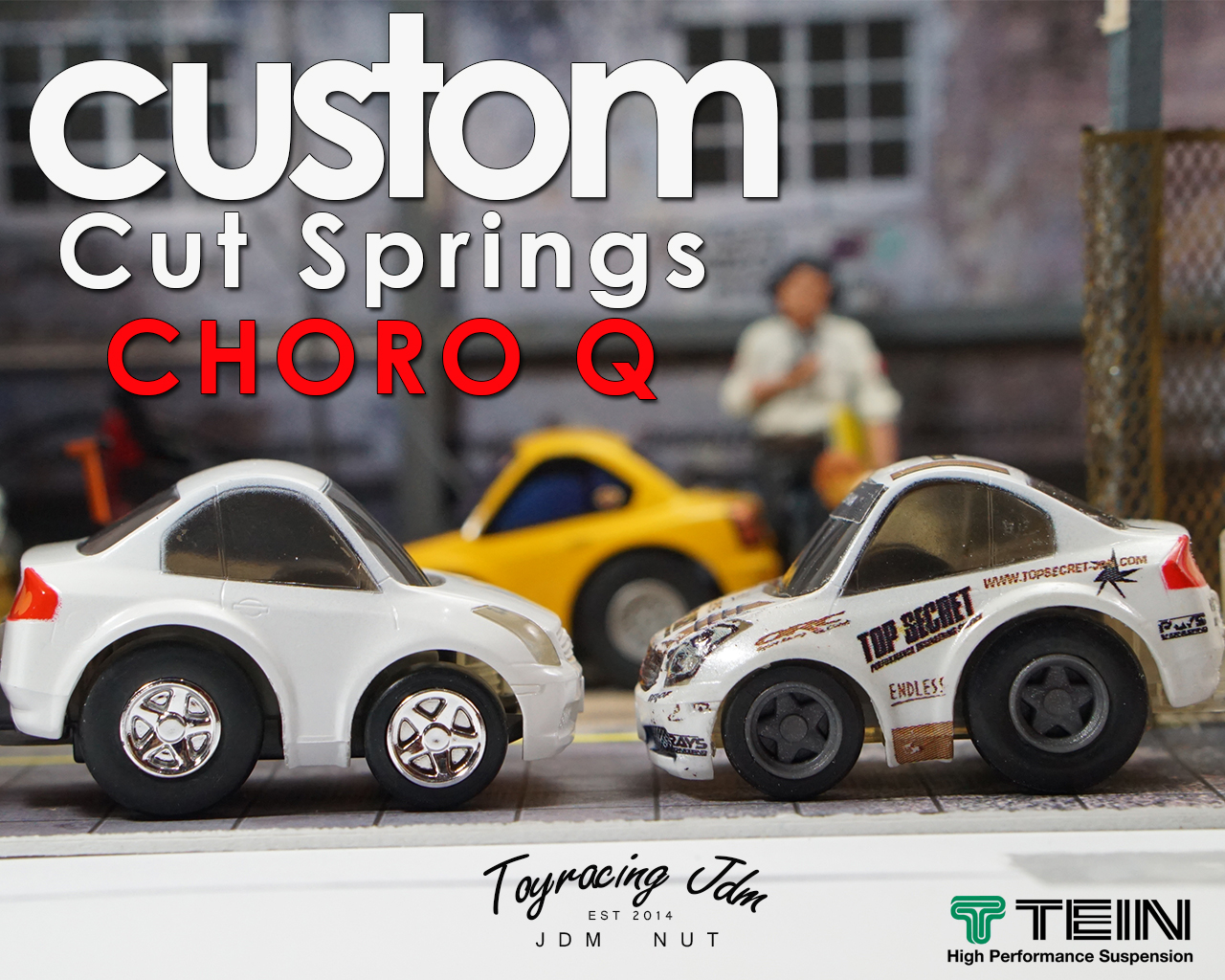 TOY RACING JDM CUSTOM CHORO Q Lowering Springs การโหลดรถของเล่น