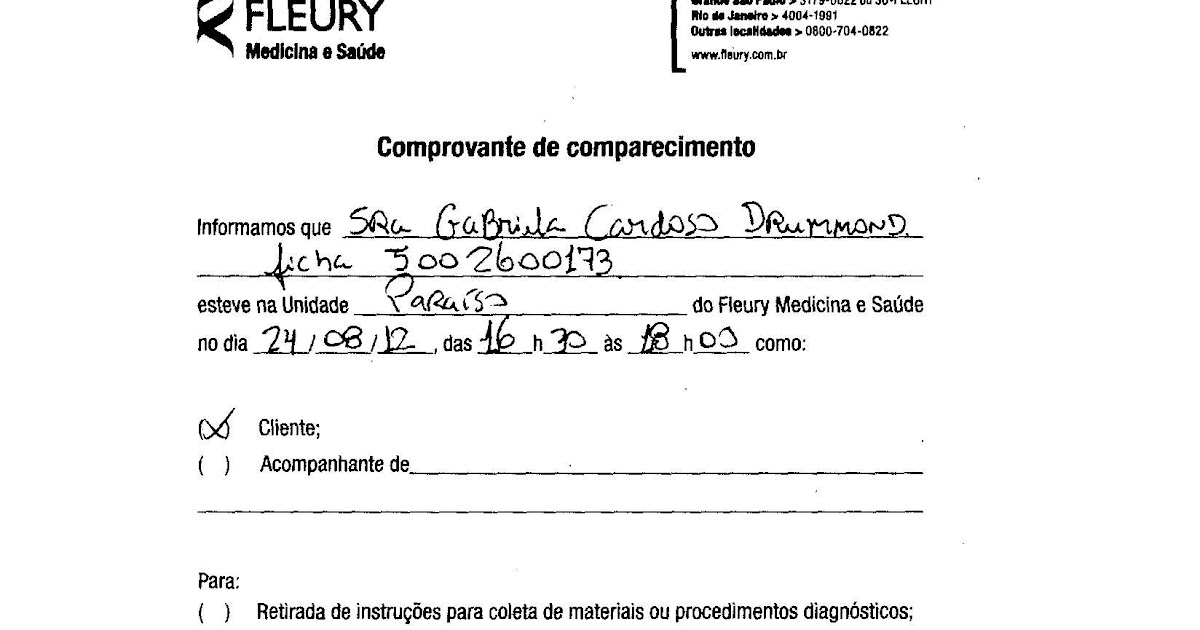 Fleury exames telefone