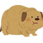 太った犬のイラスト