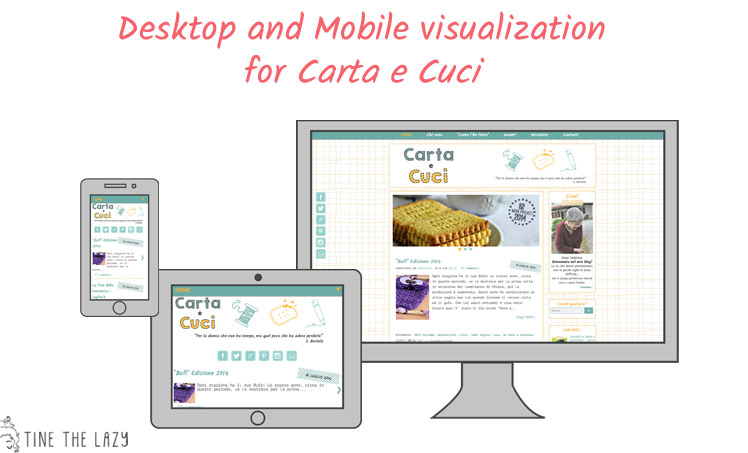 Blog Design for 'Carta e Cuci' by Tine the Lazy #webdesign Blog Design for 'Carta e Cuci'