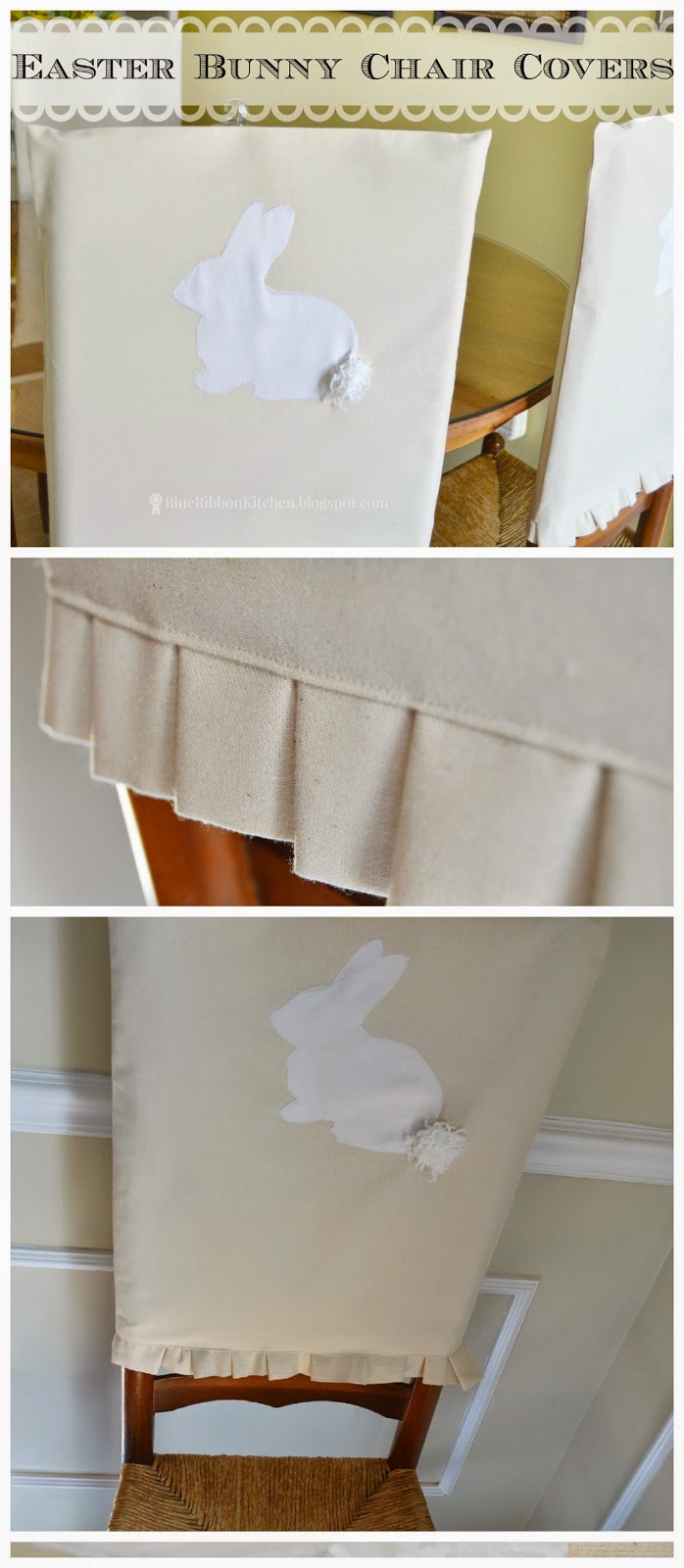 Blue Ribbon Kitchen Adorable Bunny Chair Covers For Easter