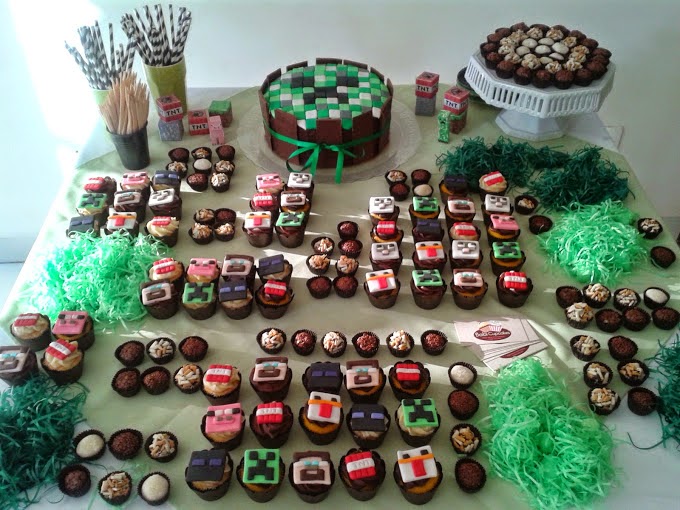 Babi Cupcakes: Festa Minecraft