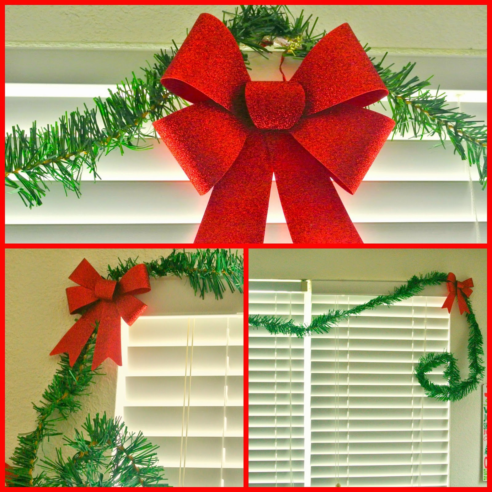 Save Money with Dollar Tree Christmas Decorations and Giveaway garland, bows, holidays