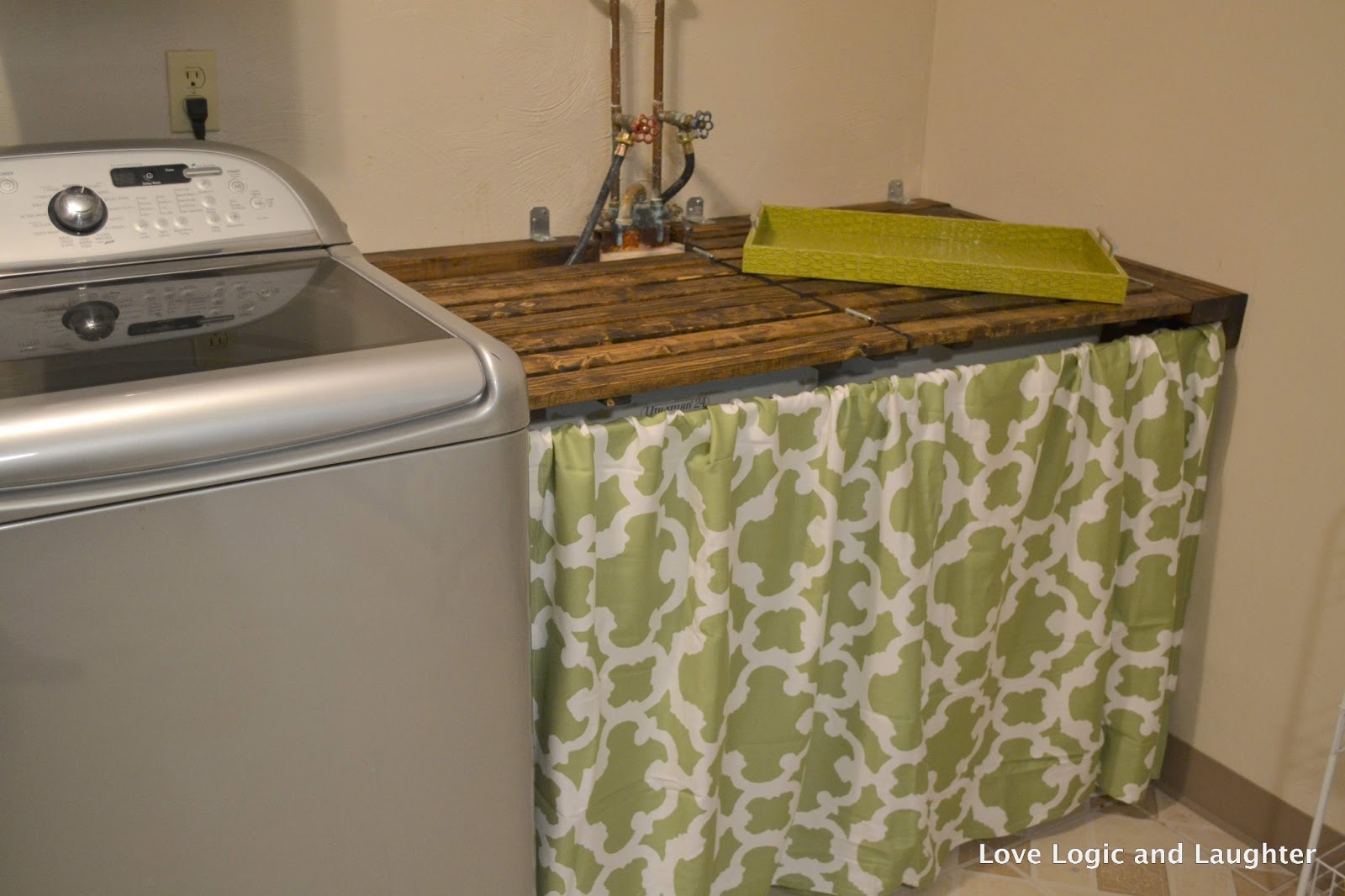 Laundry Room Makeover Part 2 Utility Sink Skirt » Logic and Laughter