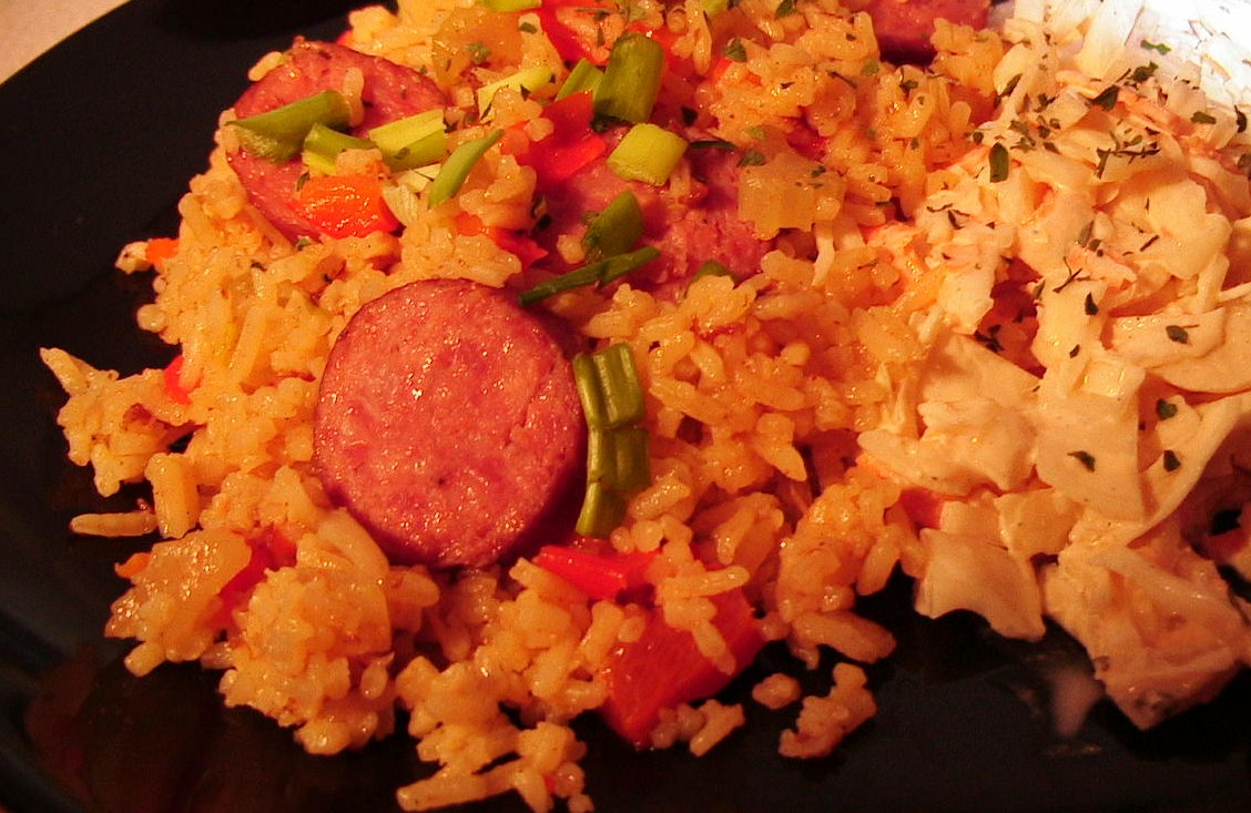 Cookingaround Polish Kielbasa With Dirty Rice.