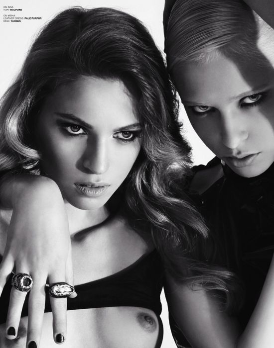The Knowing modelos Inna Smolina e Misha Ka By Nicole Demeshik For Hellion Magazine Summer 2012