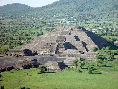 Pyramid of the Sun in Teotihuacan — Mexico Pyramid of the Sun, It was massive, one of the first great cities of the Western Hemisphere. And its origins are a mystery. It was built by hand more than a thousand years before the swooping arrival of the Nahuatl-speaking Aztec in central Mexico. But it was the Aztec, descending on the abandoned site, no doubt falling awestruck by what they saw, who gave it a name: Teotihuacan. A famed archaeological site located fewer than 30 miles (50 kilometers) from Mexico City, Teotihuacan reached its zenith between 100 B.C. and A.D. 650. It covered 8 square miles (21 square kilometers) and supported a population of a hundred thousand, according to George Cowgill, an archaeologist at Arizona State University and a National Geographic Society grantee.