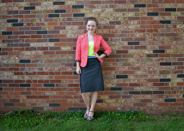 Flashback Summer: 1940s Does 1980s- modern/ vintage fusion/ suit/ neon
