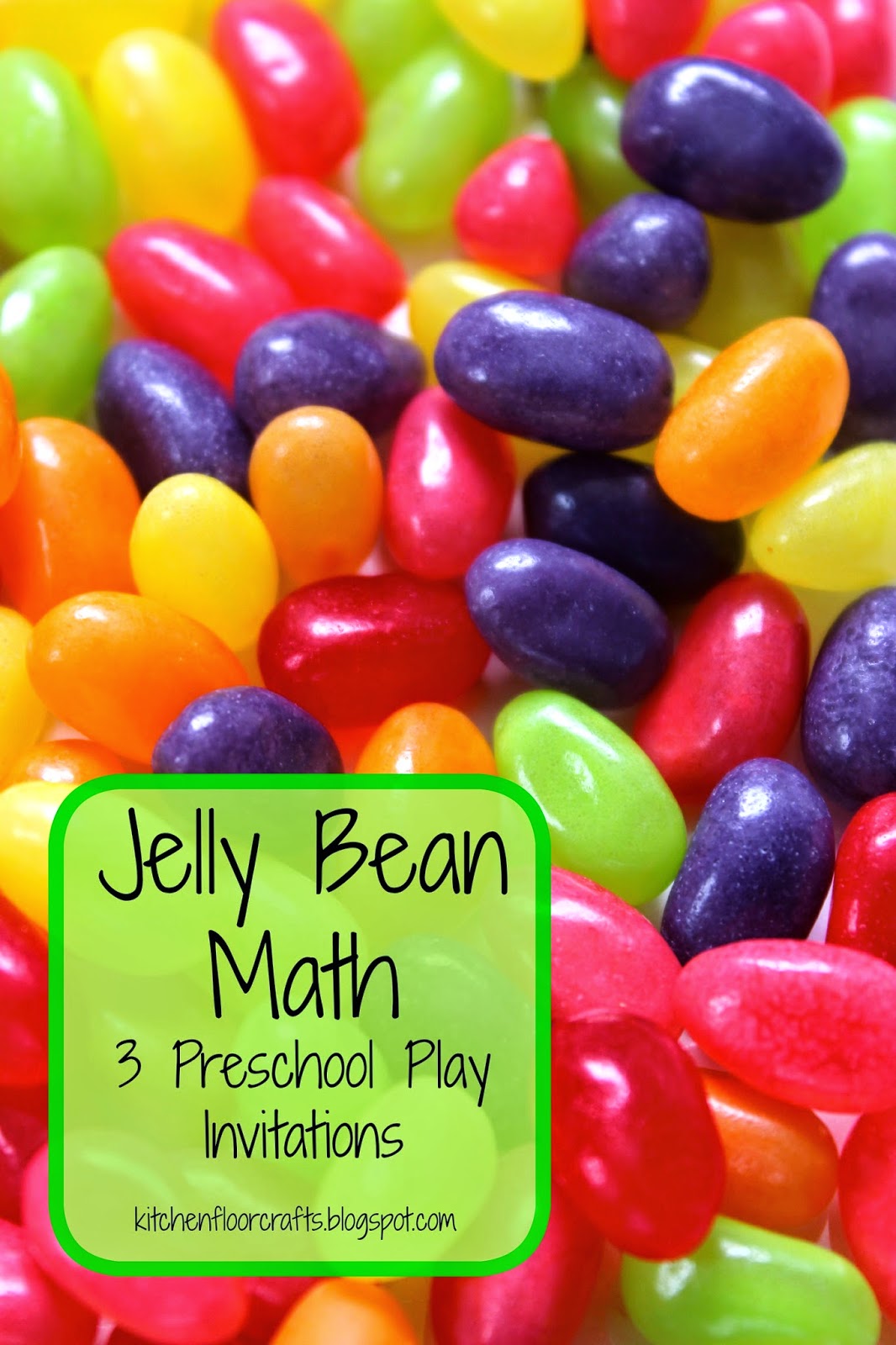 Kitchen Floor Crafts Jelly Bean Math (3 Preschool Play Invitations)