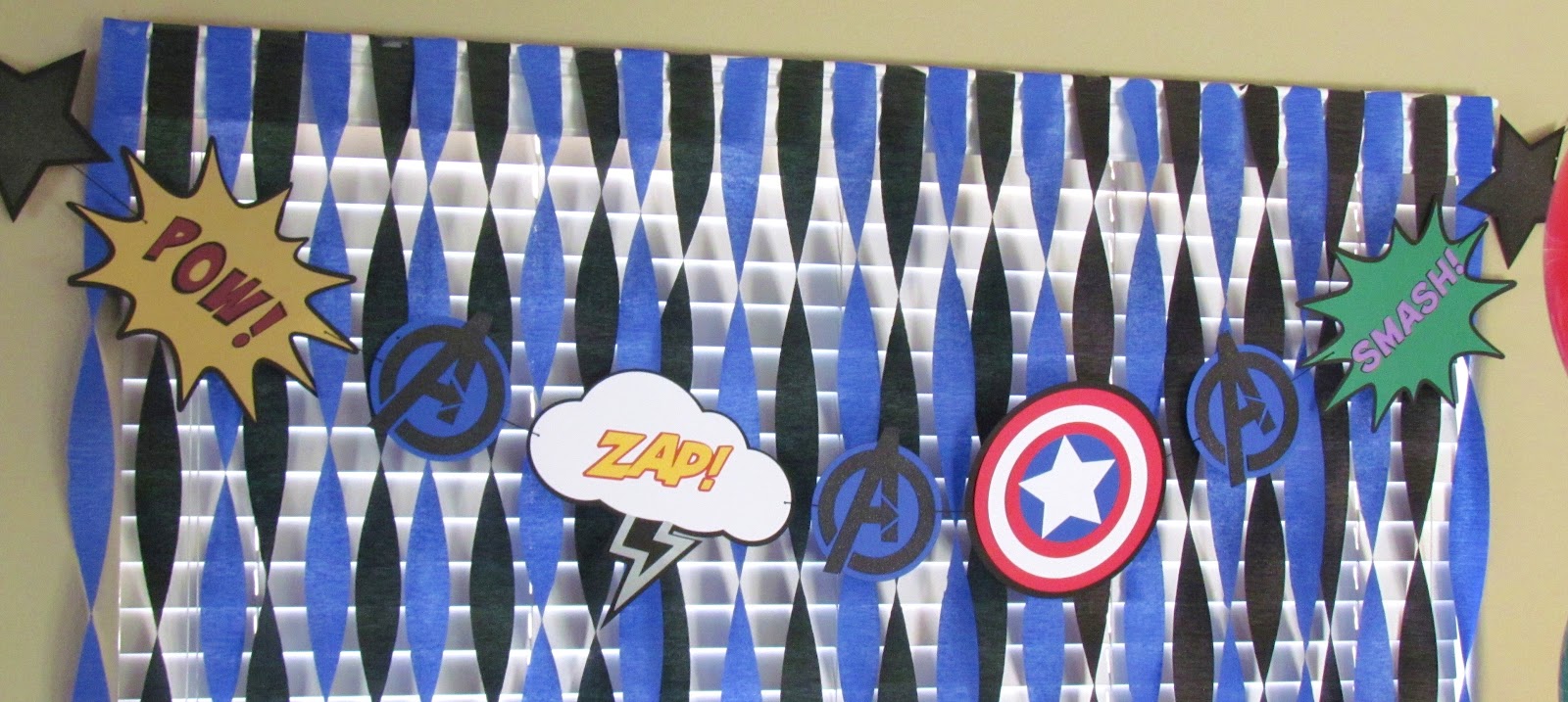 Avengers Birthday Party Ribbons & Glue