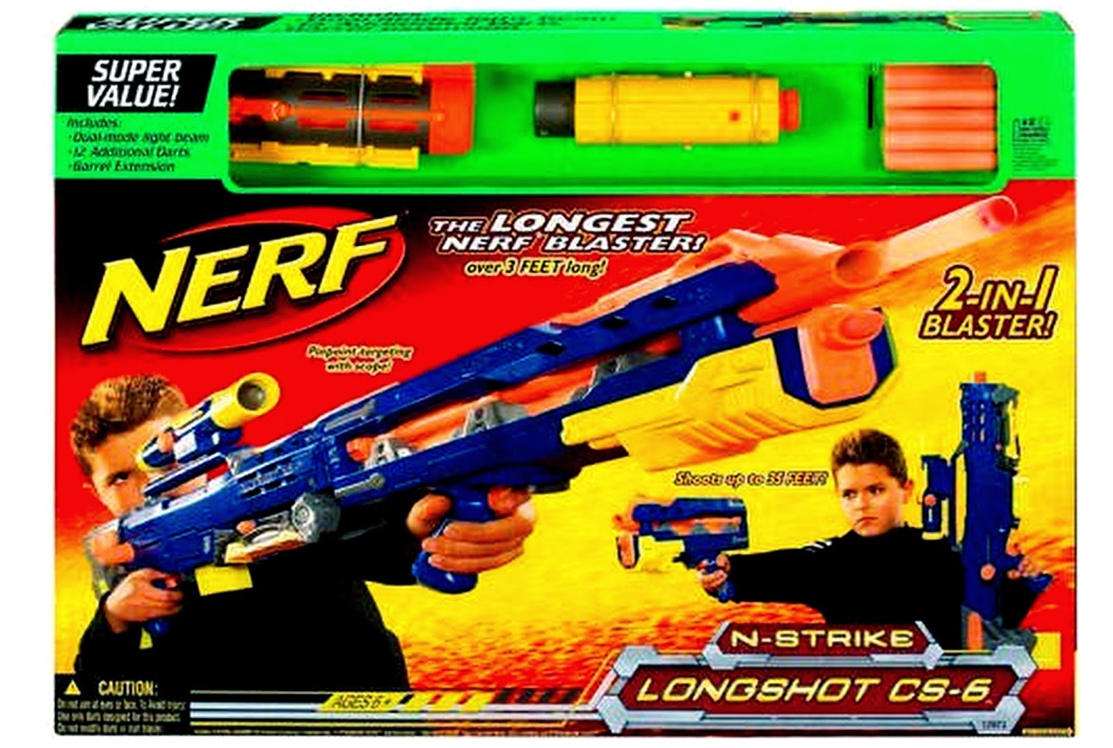 The Tweet Toy Shop NEW Nerf NStrike Blue Longshot CS6 with Targeting Scope Longest Blaster