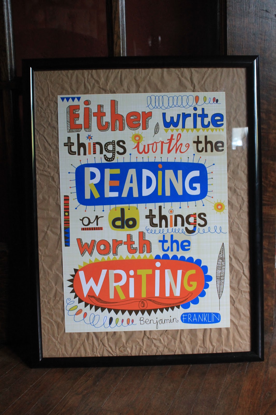 Biddle Bytes Finding the Right Backing for Quote Posters