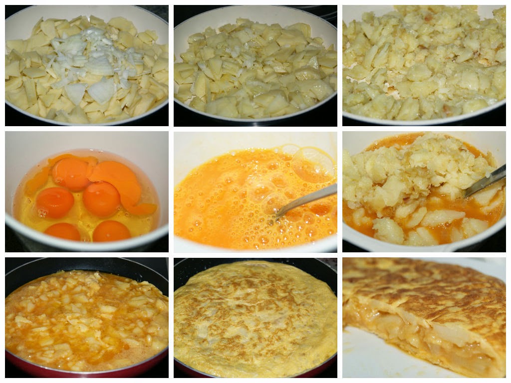 Pasos para la elaboración de la tortilla de patata