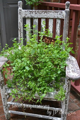 chippy old chair planter