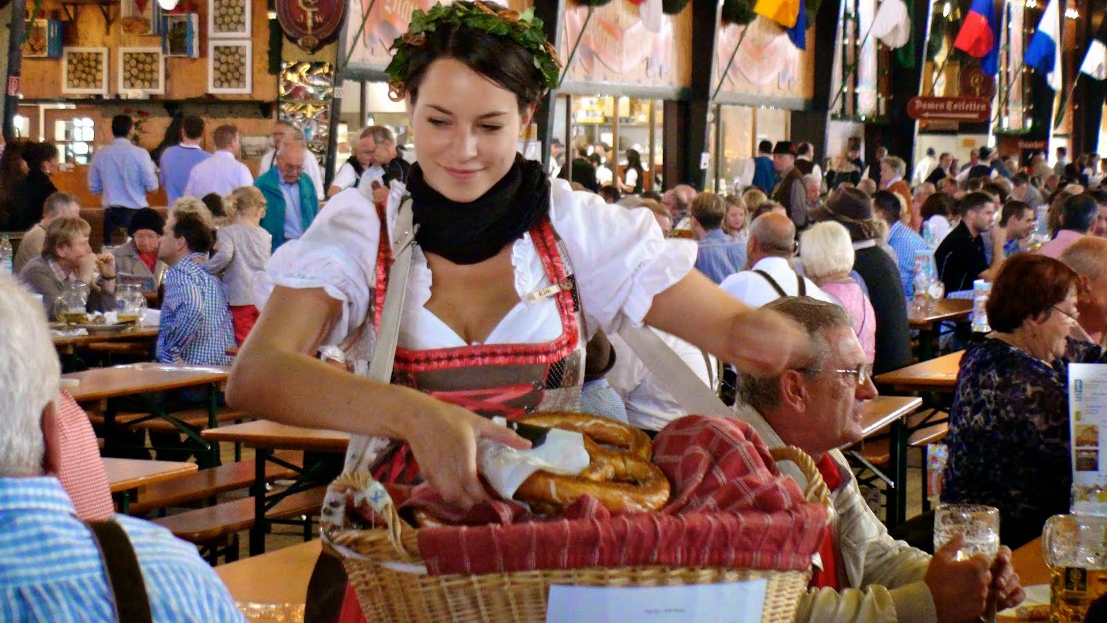 Pretzel et bière, délicieux !