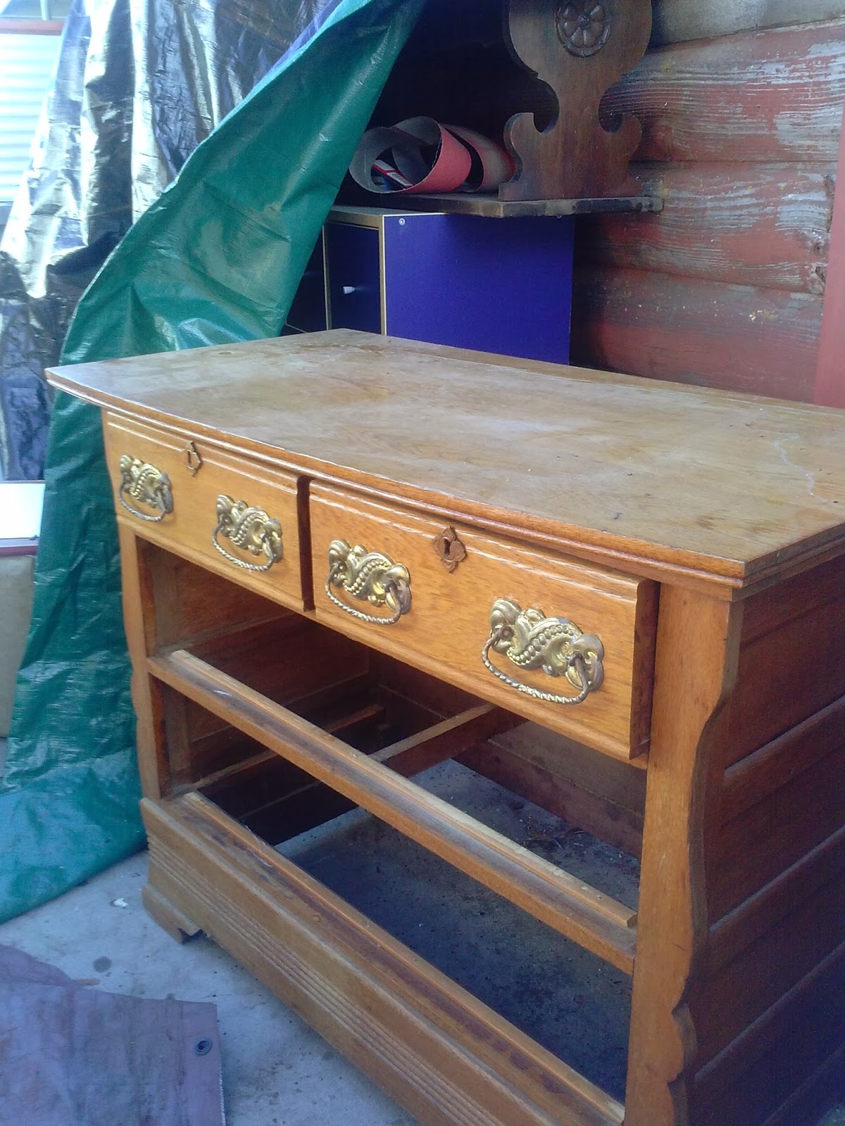 Reloved Rubbish GreyWashed, Oak Chest of Drawers