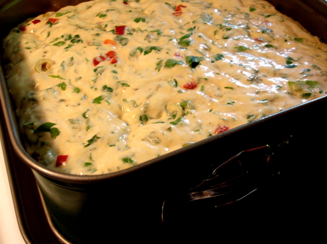 libyan food Libyan Herb Bread Khubzah bil A3shab خبزة بالأعشاب