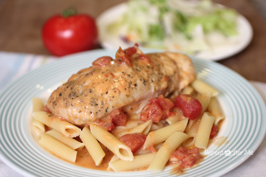 Creamy Tomato Crock Pot Chicken Repeat Crafter Me