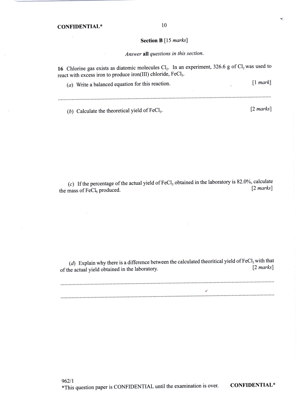 Stpm Chemistry Past Year Papers