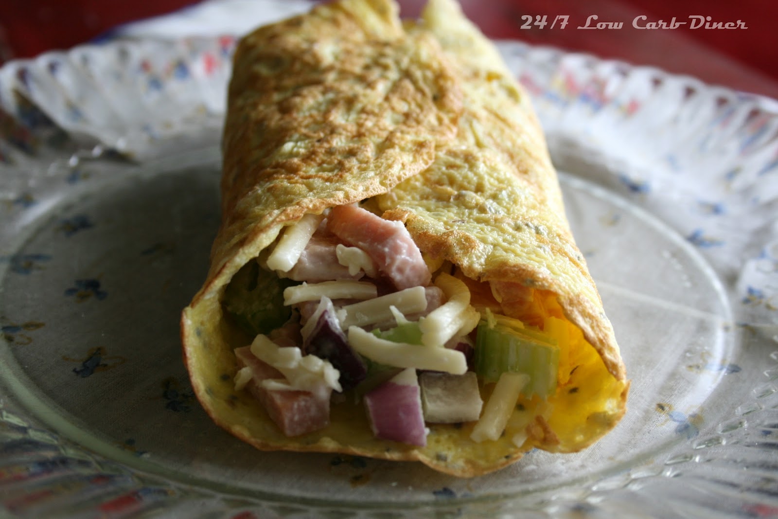 24/7 Low Carb Diner Ham Salad in Everything Egg Crepes