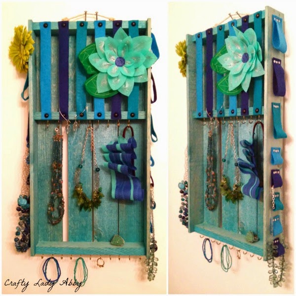 HOME DIY Wood Pallet Jewelry & Hair Accessory Organizer