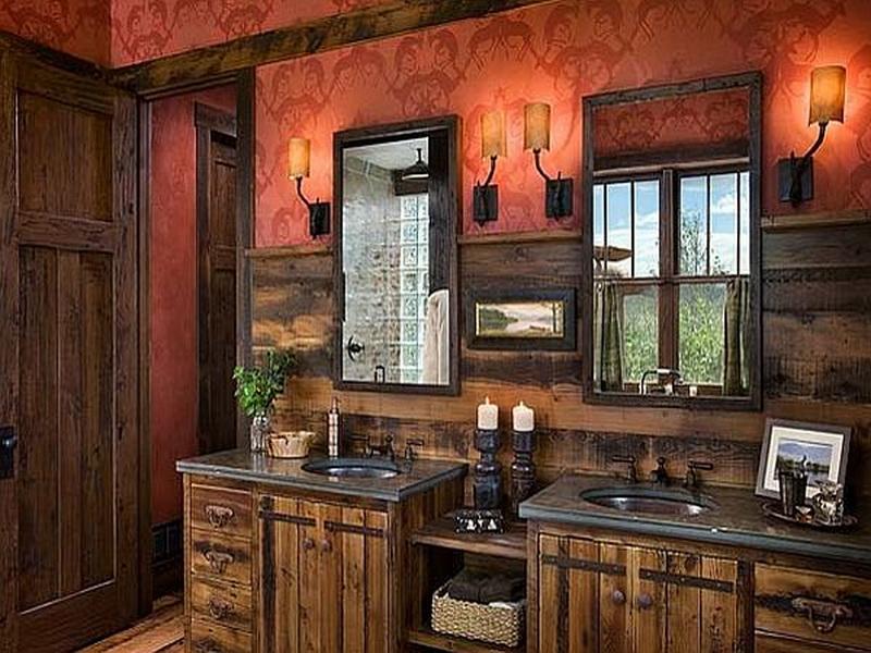rustic style bathroom sinks