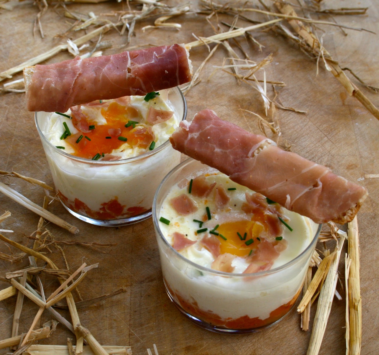invitations gourmandes OEUFS COCOTTE AU POTIRON ET AUX 3 FROMAGES