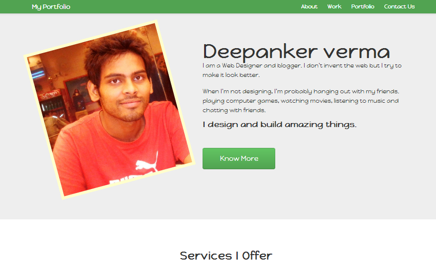 personal website templates