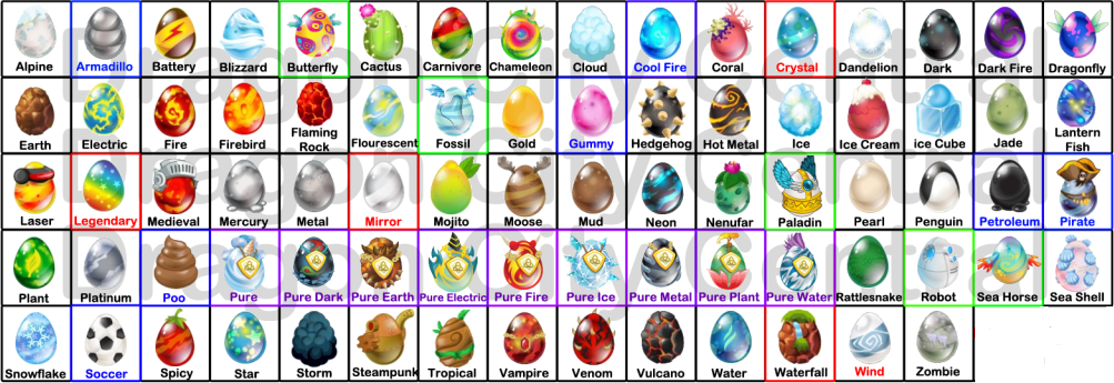 Dragon City Eggs Dragon City Eggs