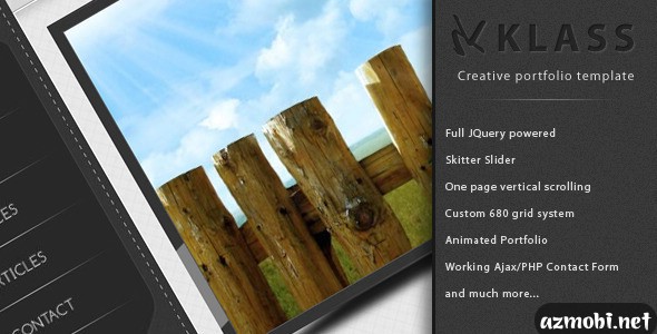 KLASS v.1.0 - Creative One Page Portfolio