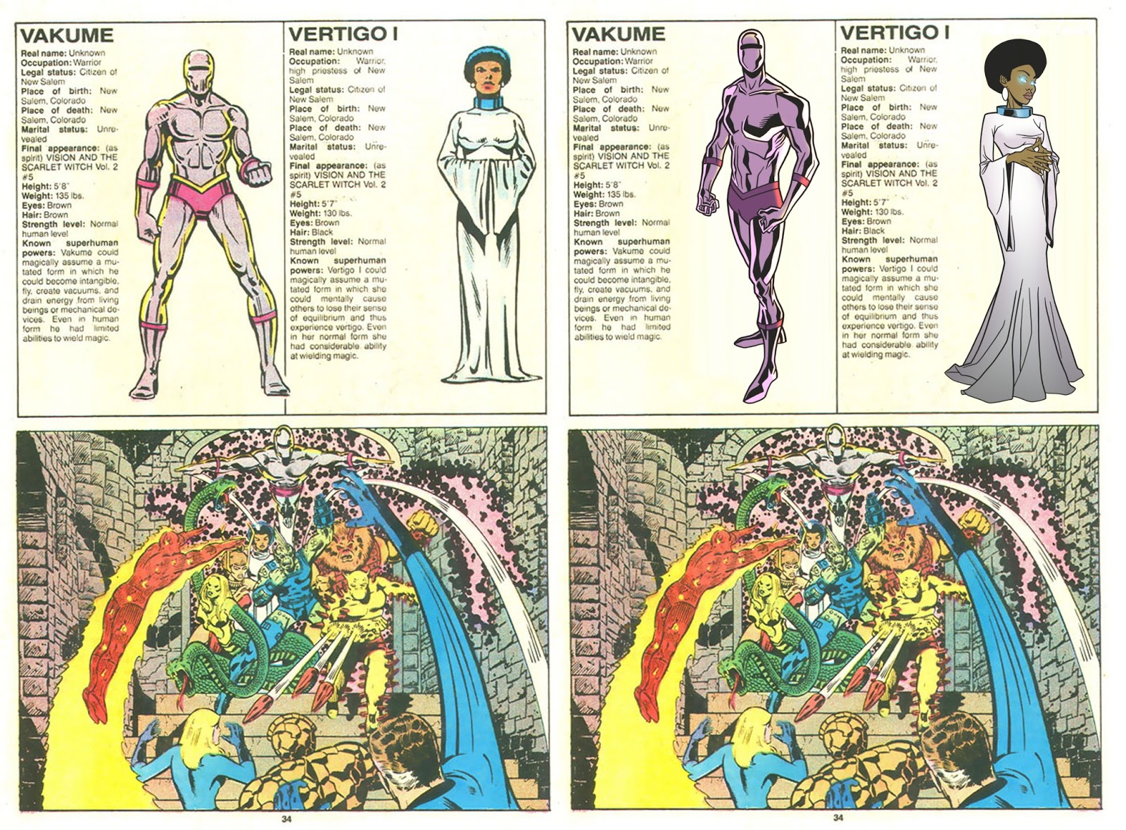 The Official Handbook to the Marvel Universe REDUX Edition SALEM'S