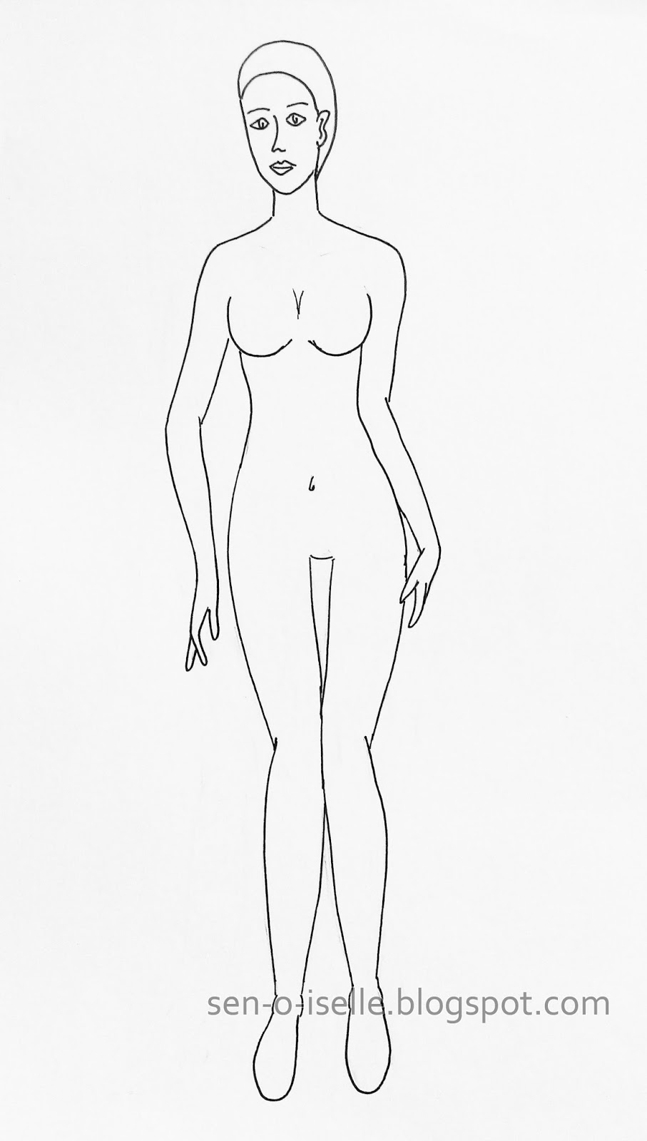 Iselle Maluje Sen Projektowanie Mody Szablon Modelki 01