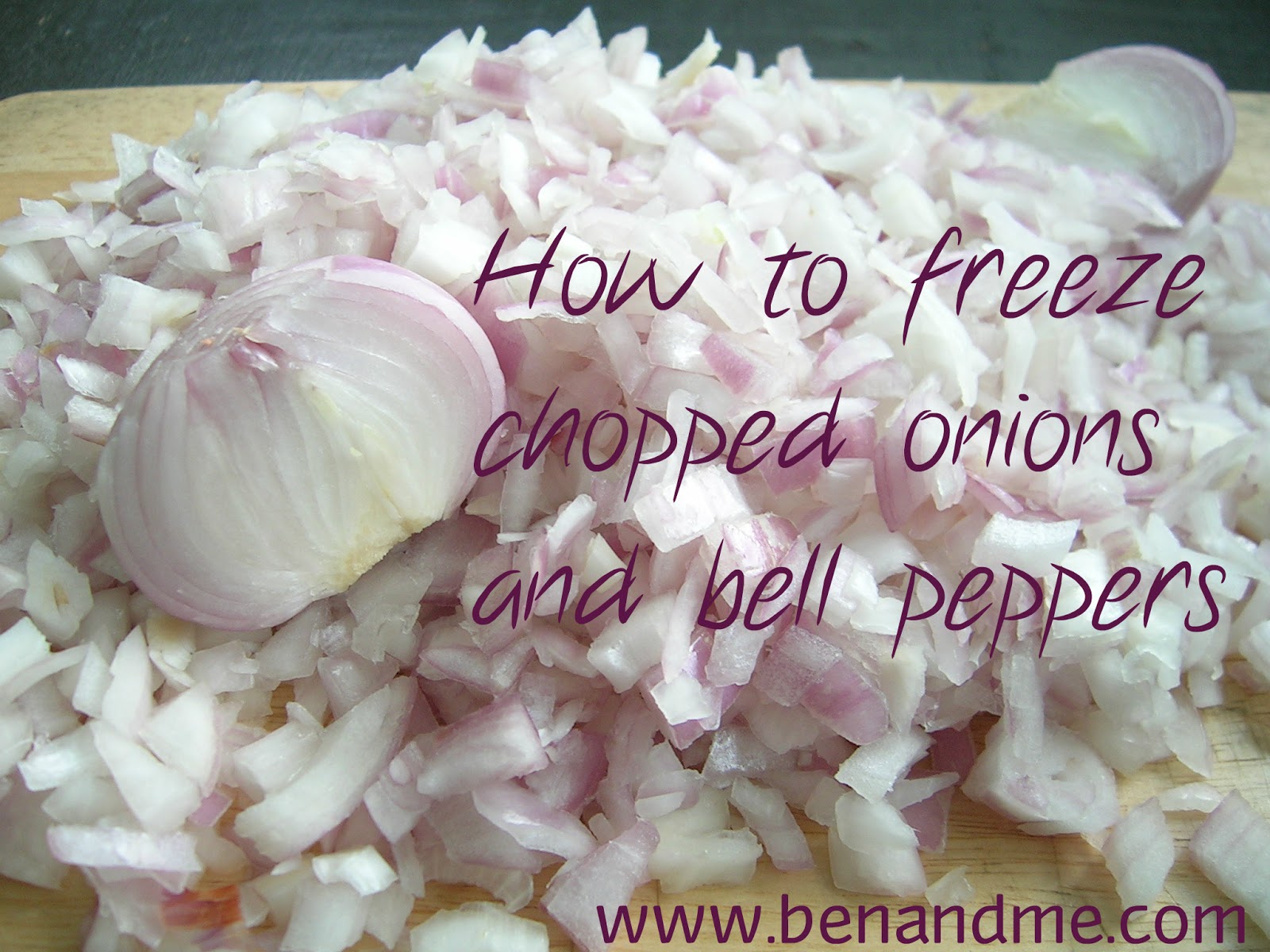 Freezing Onions and Bell Peppers Ben and Me