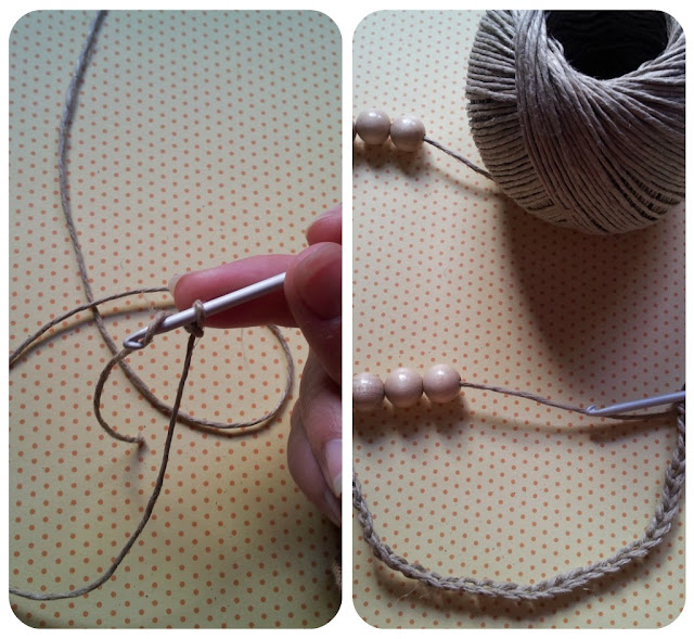 Srta Pomelo Hemp&Wood balls bracelet a tutorial.