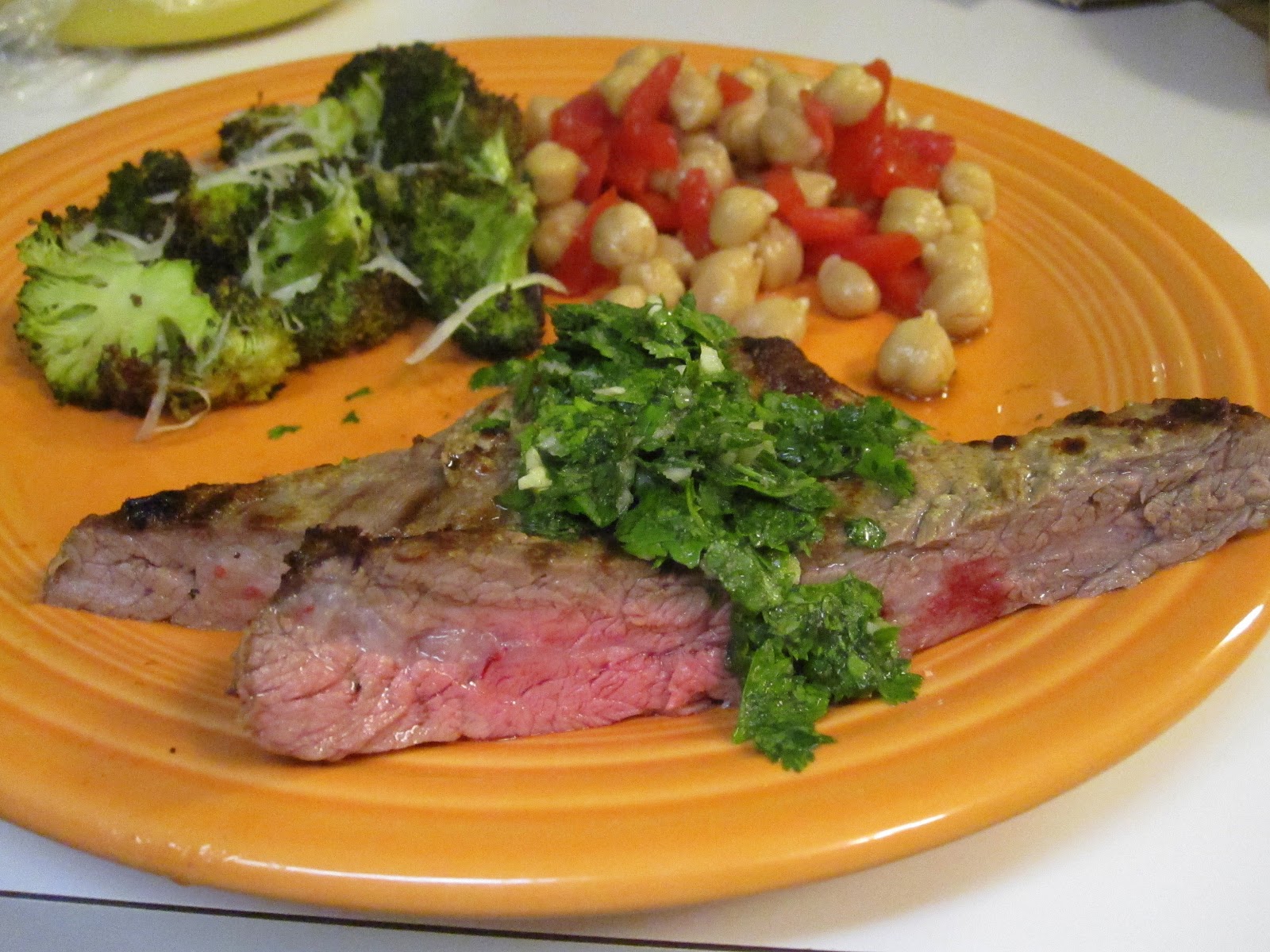 Elizabeth's Dutch Oven Flank Steak with Chimichurri