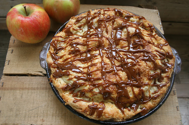Apple Pie with Salted Caramel Glaze