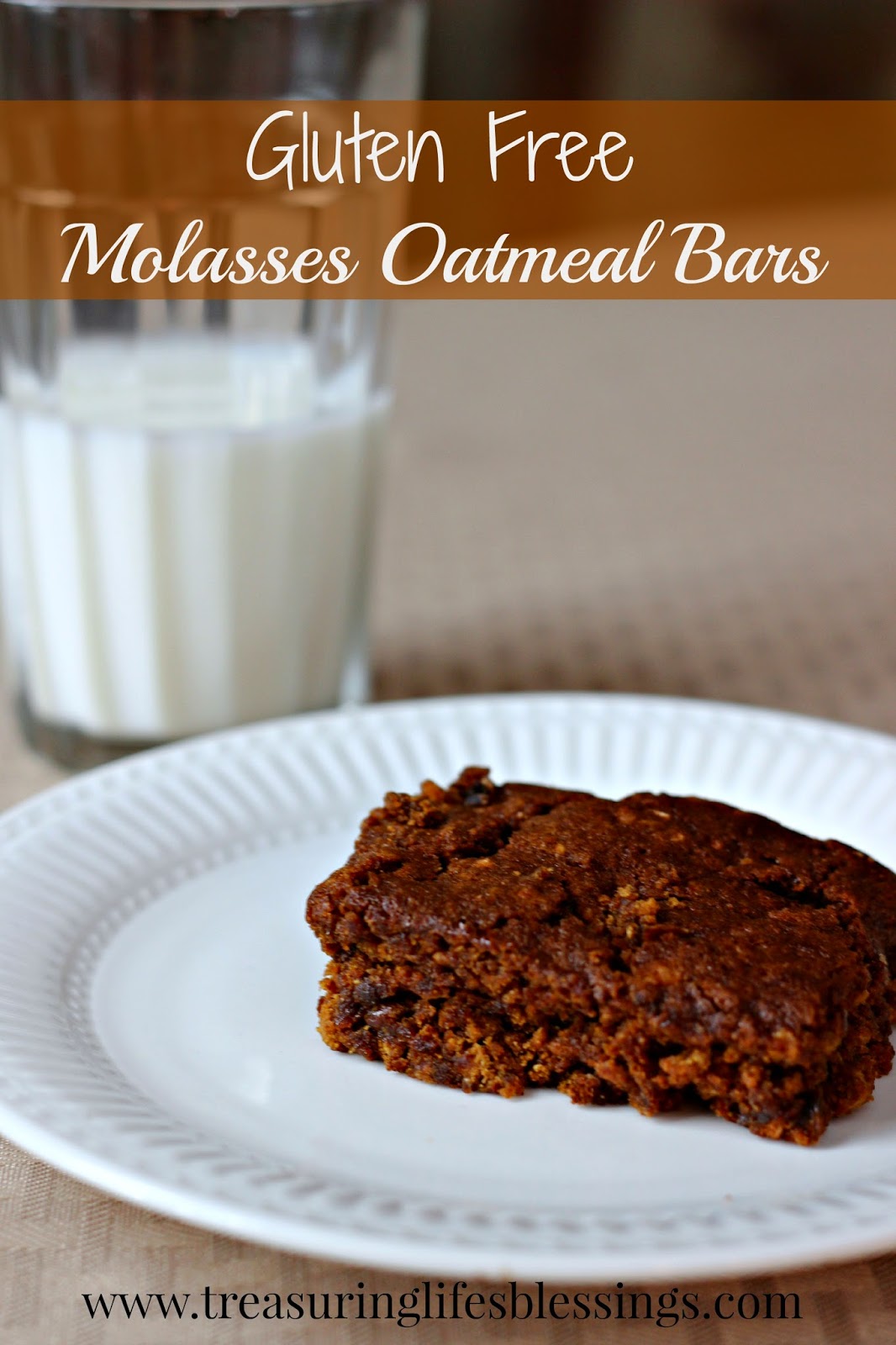 Gluten Free Molasses Oatmeal Bars Treasuring Life's Blessings