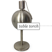 10" Globe Stainless Steel Table Torch via One Kings Lane
