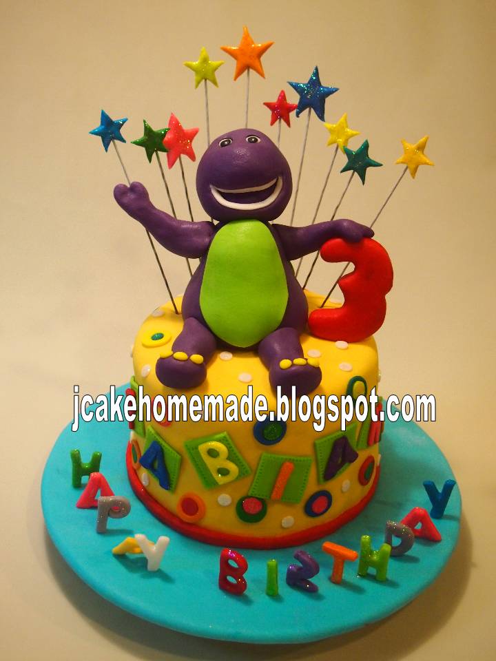 Jcakehomemade Barney birthday cake Jcakehomemade Barney birthday cake