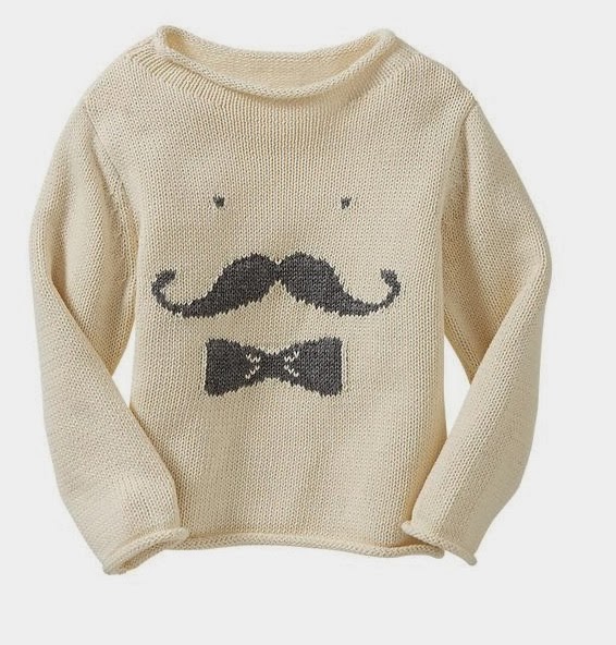 Purple Doughnuts Little Boy Intarsia Moustache Sweater By Gap baby