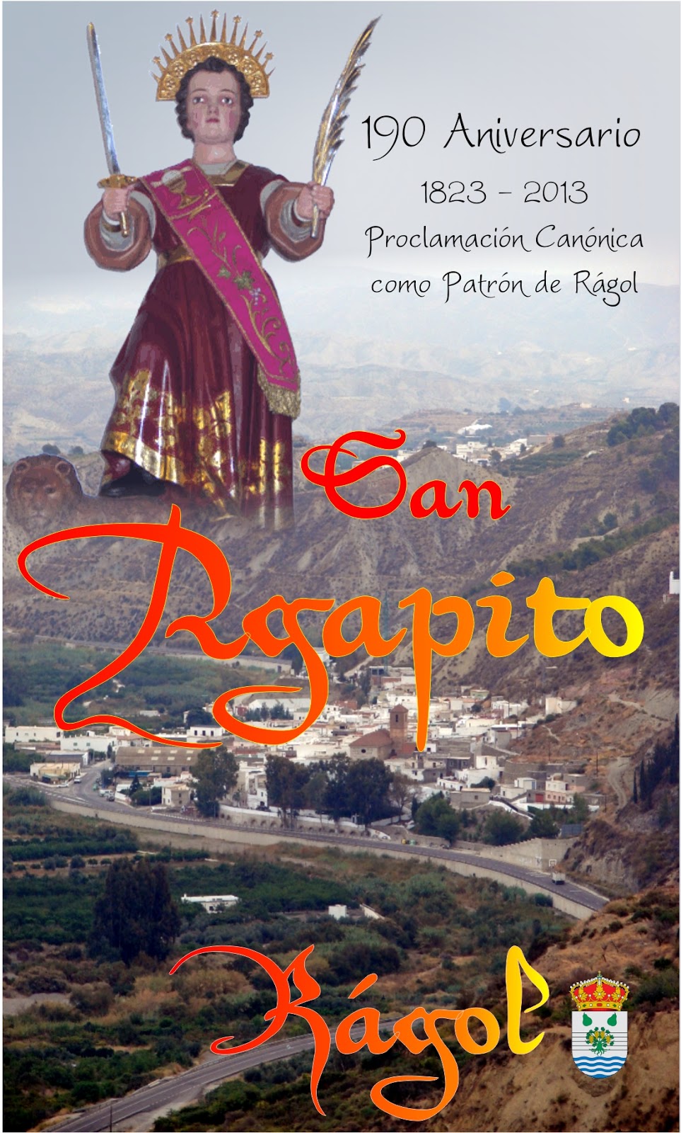 TARJETAS Y ORACIONES CATOLICAS PRÓXIMA FESTIVIDAD DE SAN AGAPITO EN RÁGOL