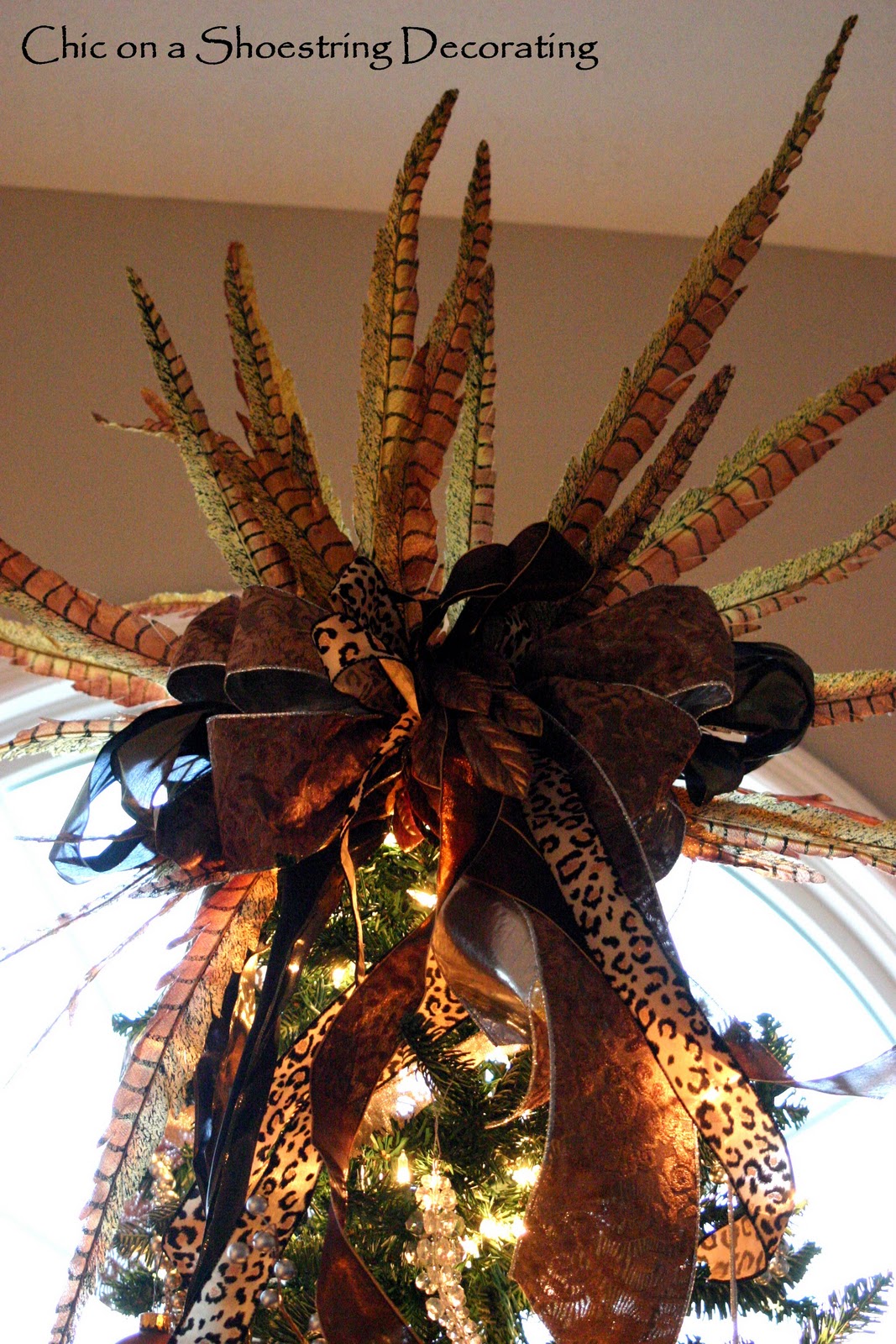 Chic on a Shoestring Decorating My Fancy Christmas Tree with a touch