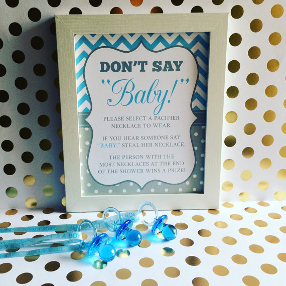 Weddings By Susan Don T Say Baby Pacifier Game Sign And Large Posted