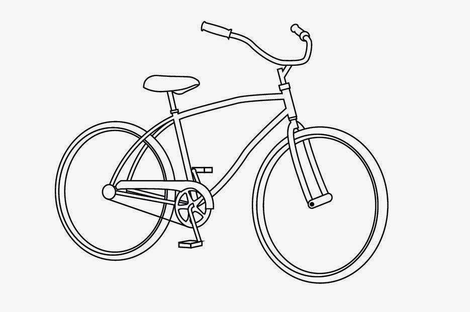 Bicycle Coloring Drawing Free wallpaper