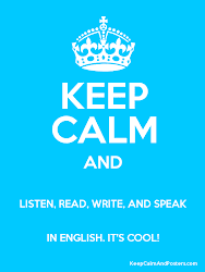 Keep Calm and Speak English